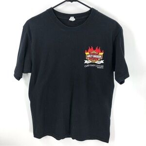 Harley Davidson Shirt Mens Medium Biker Classic Cotton Cabo San Lucas Mexico